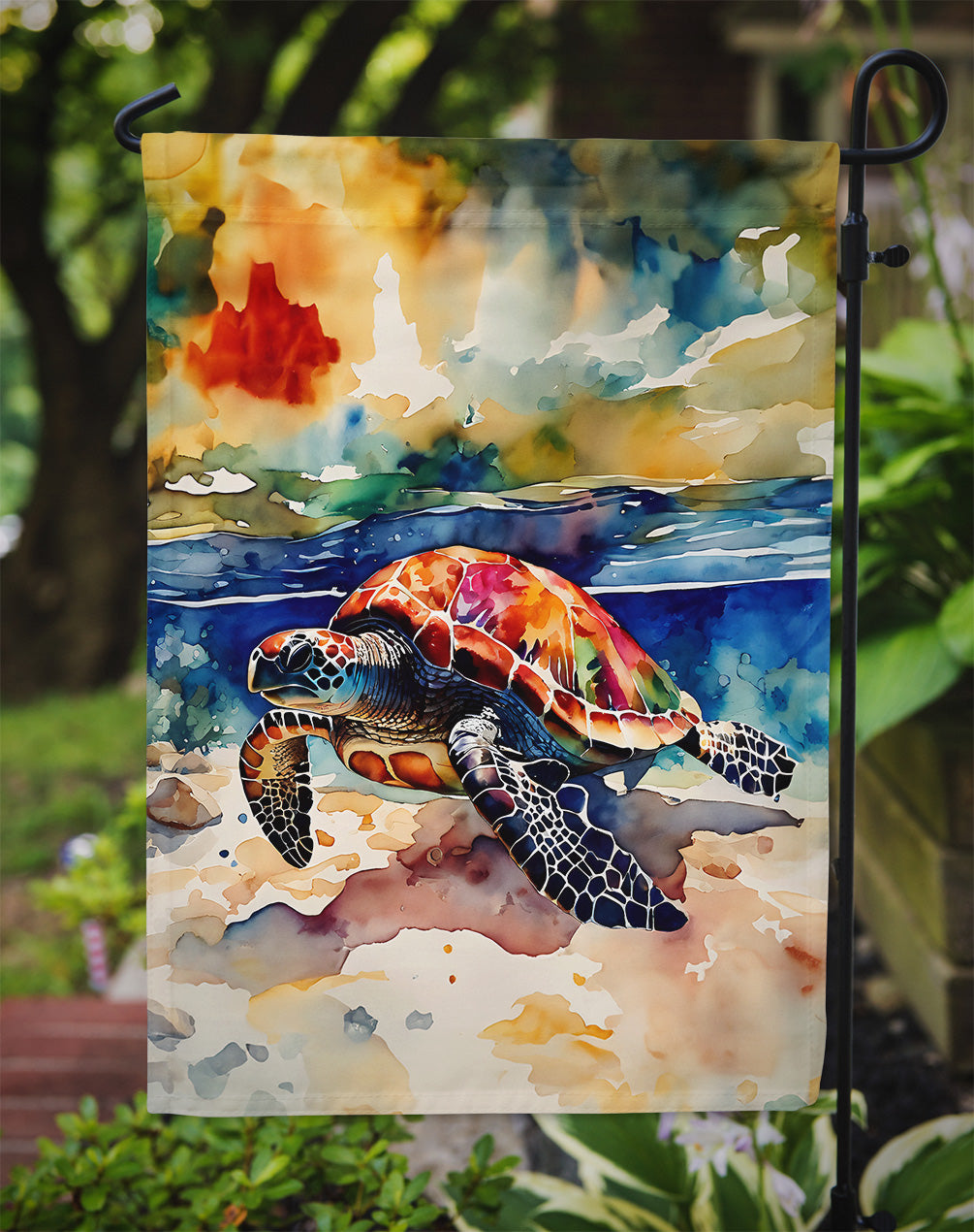 Loggerhead Sea Turtle Garden Flag