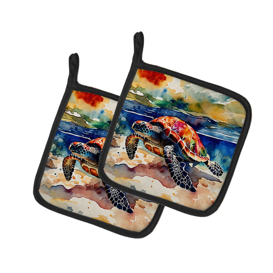 Buy this Loggerhead Sea Turtle Pair of Pot Holders