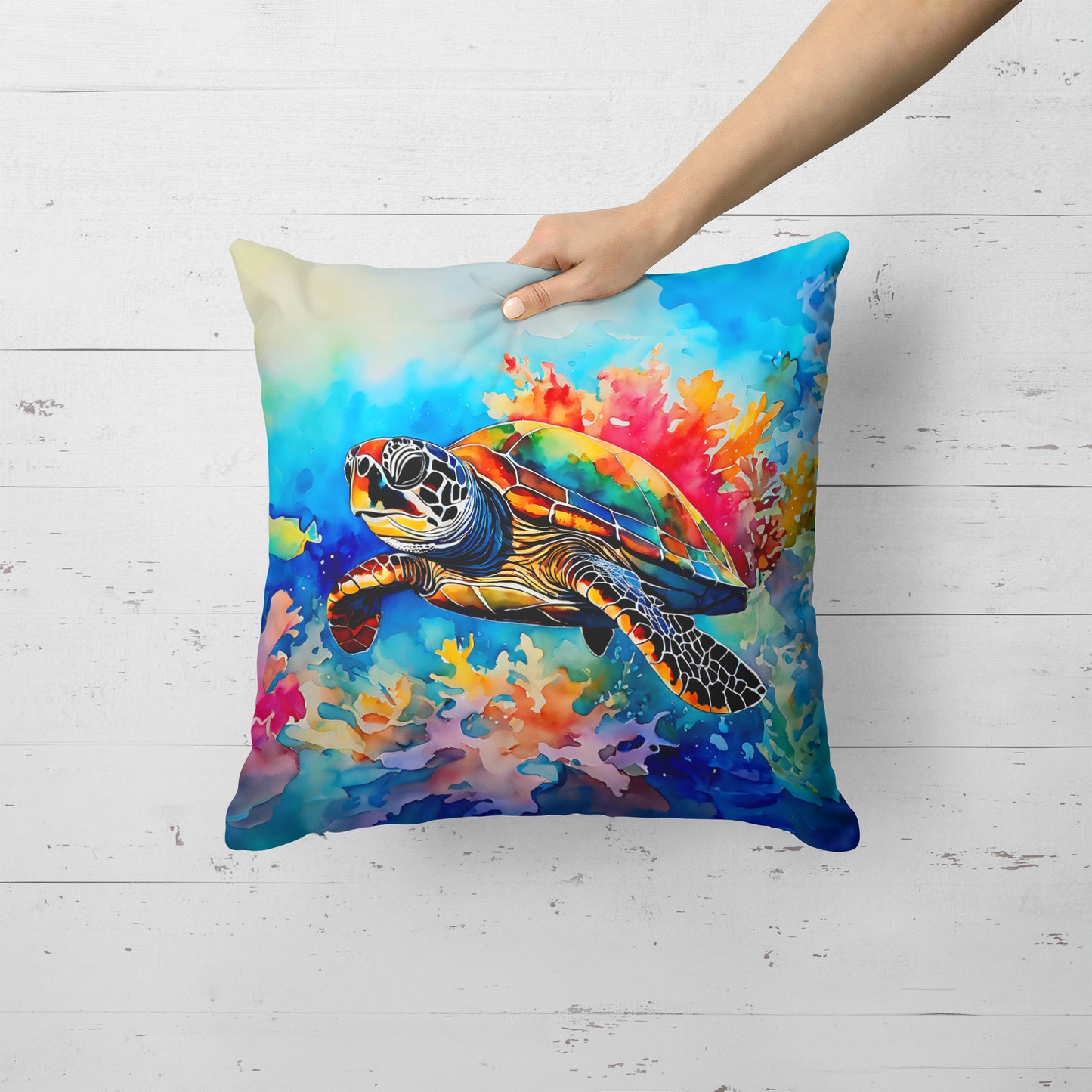 Loggerhead Sea Turtle Throw Pillow