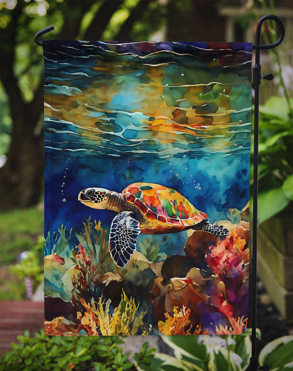 Loggerhead Sea Turtle Garden Flag