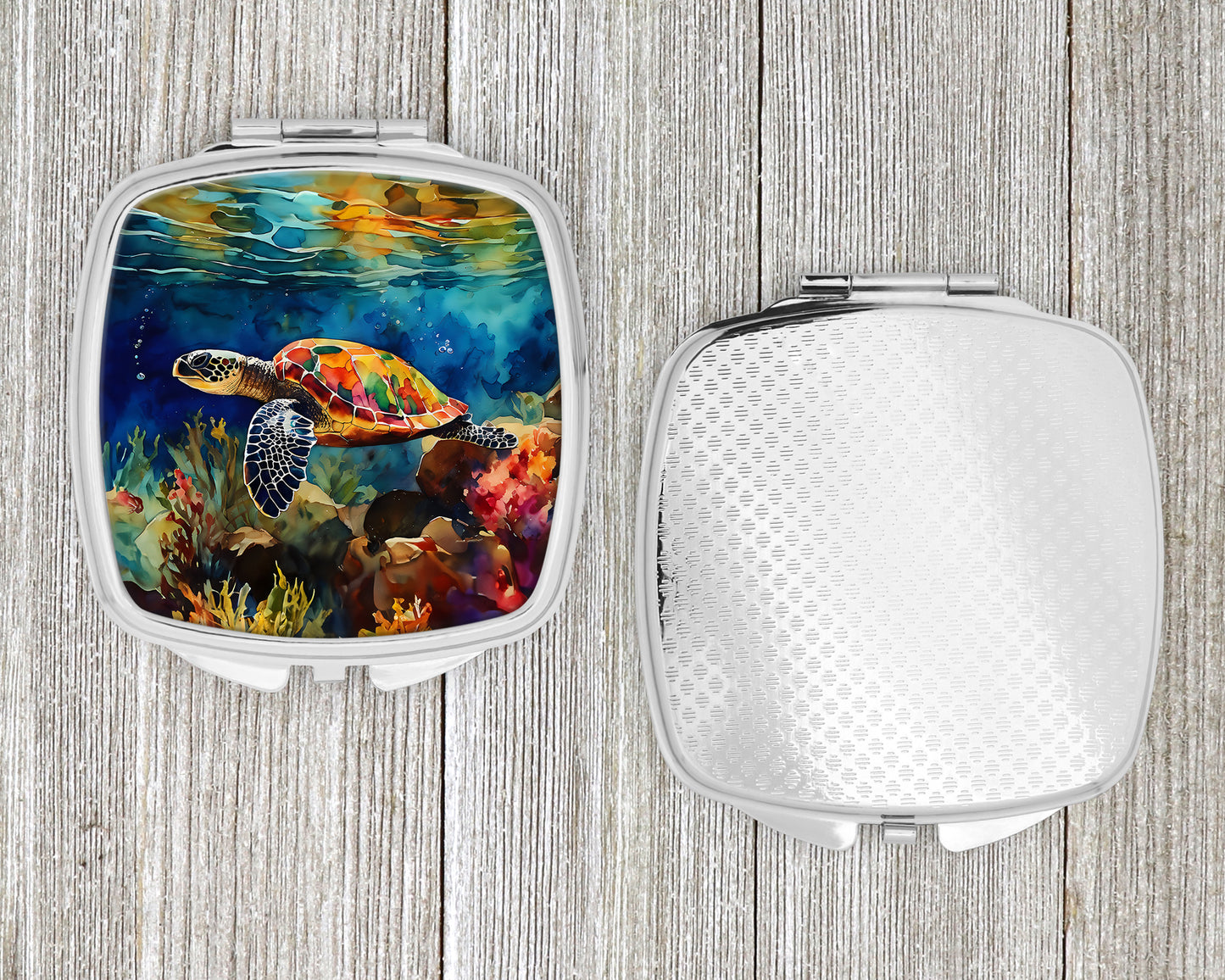 Loggerhead Sea Turtle Compact Mirror