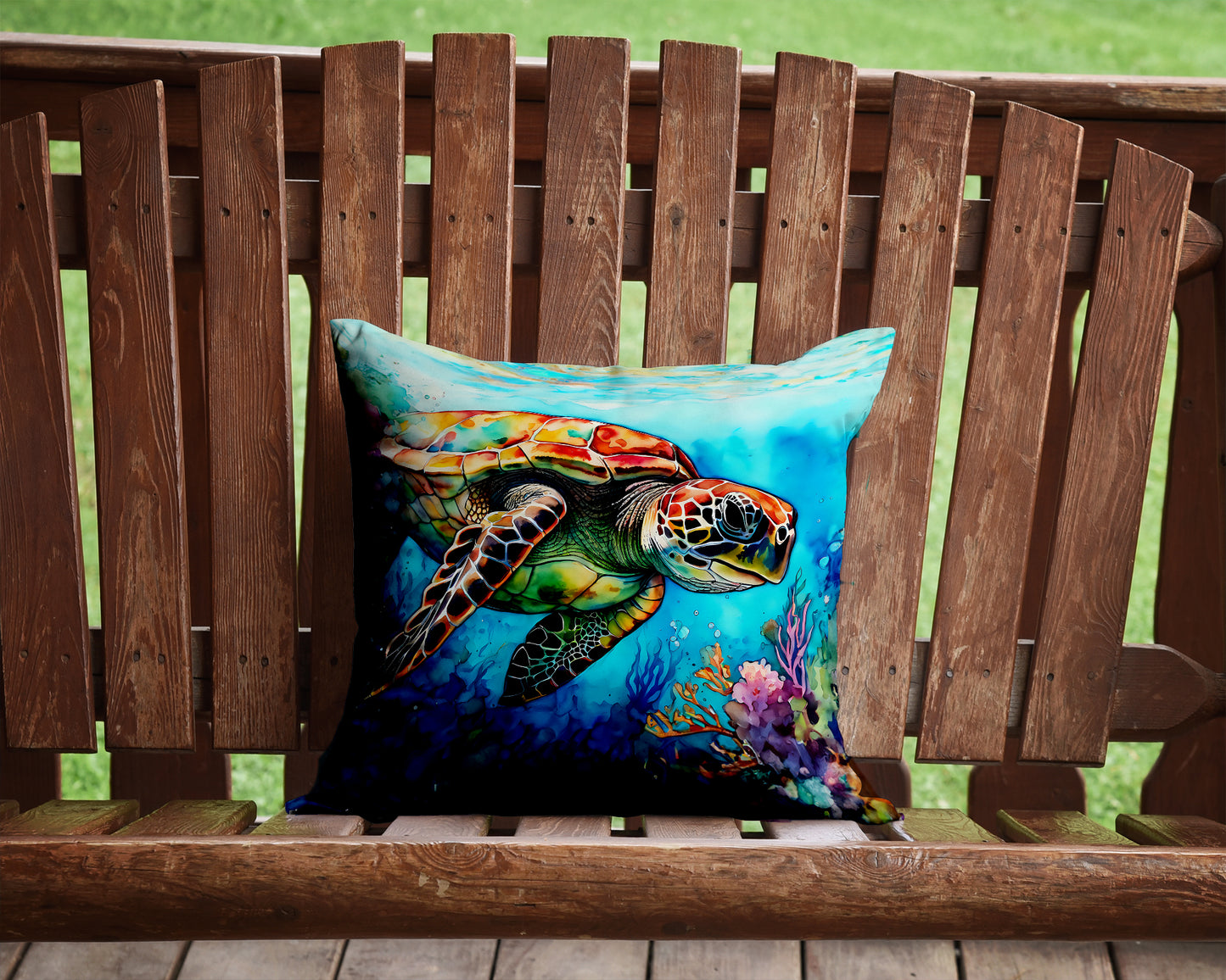 Loggerhead Sea Turtle Throw Pillow