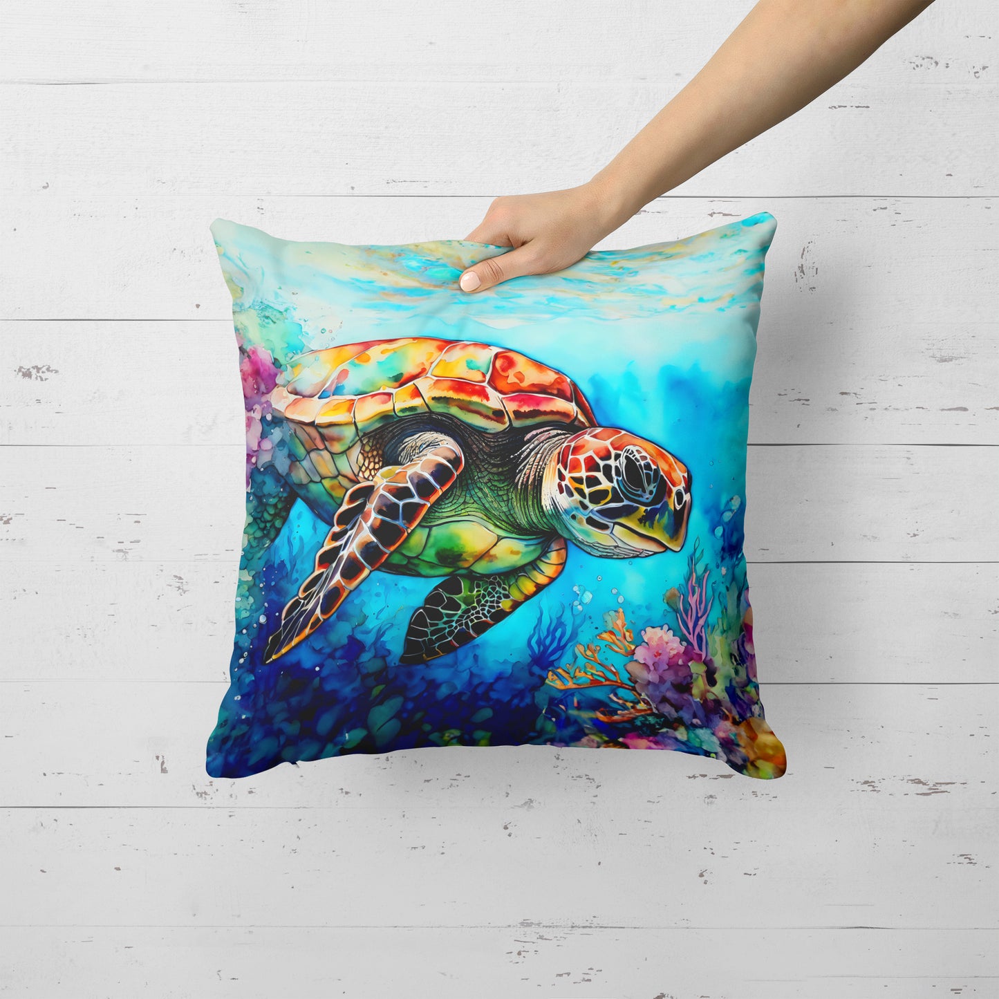 Loggerhead Sea Turtle Throw Pillow