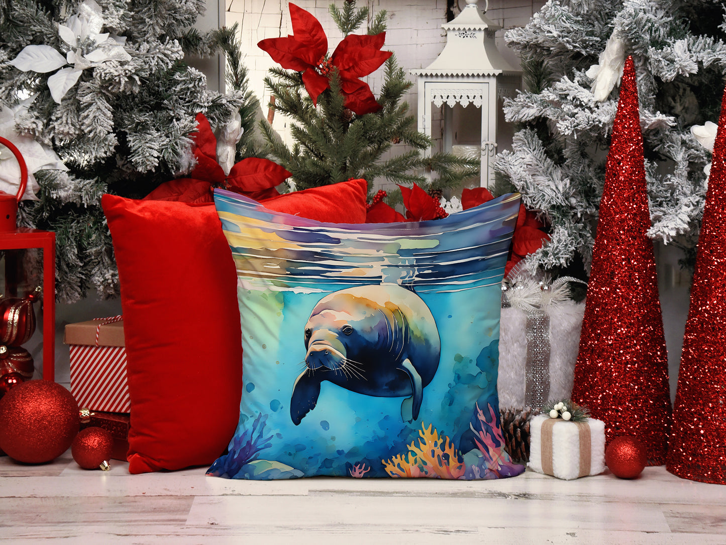 Manatee Throw Pillow