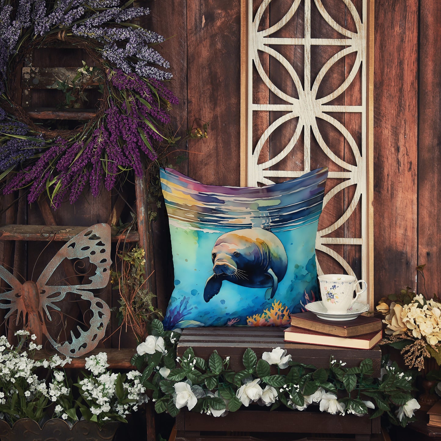 Manatee Throw Pillow