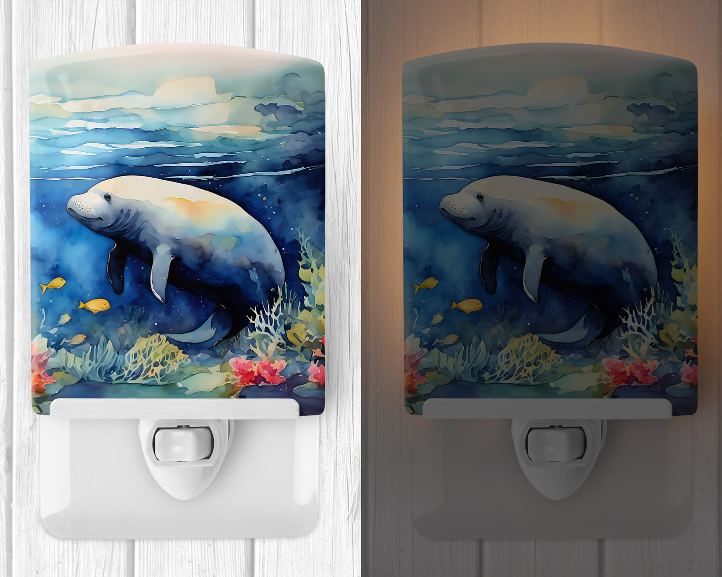 Manatee Ceramic Night Light