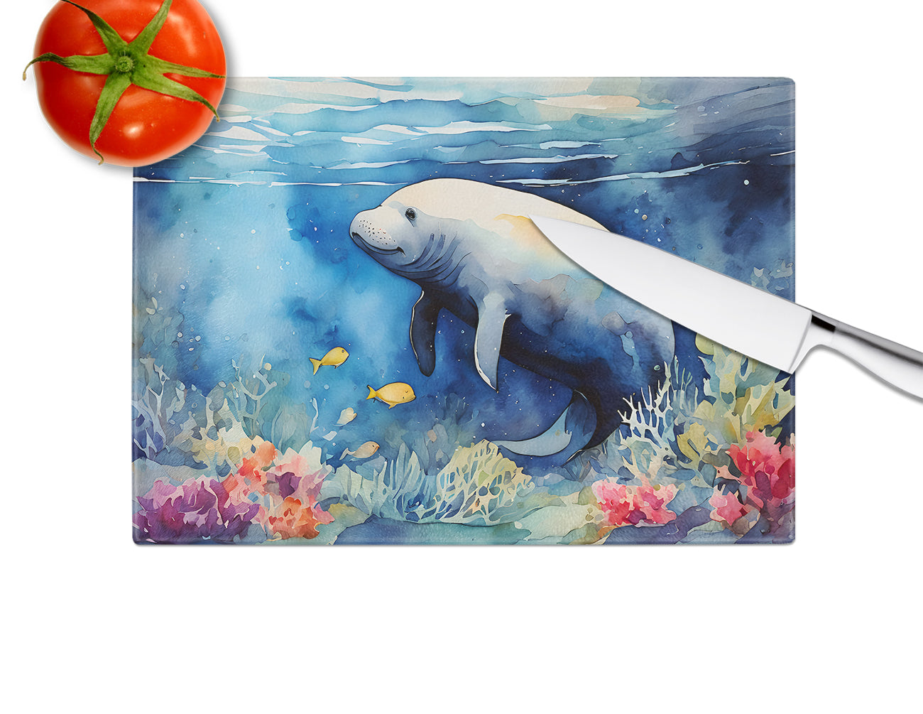 Manatee Glass Cutting Board