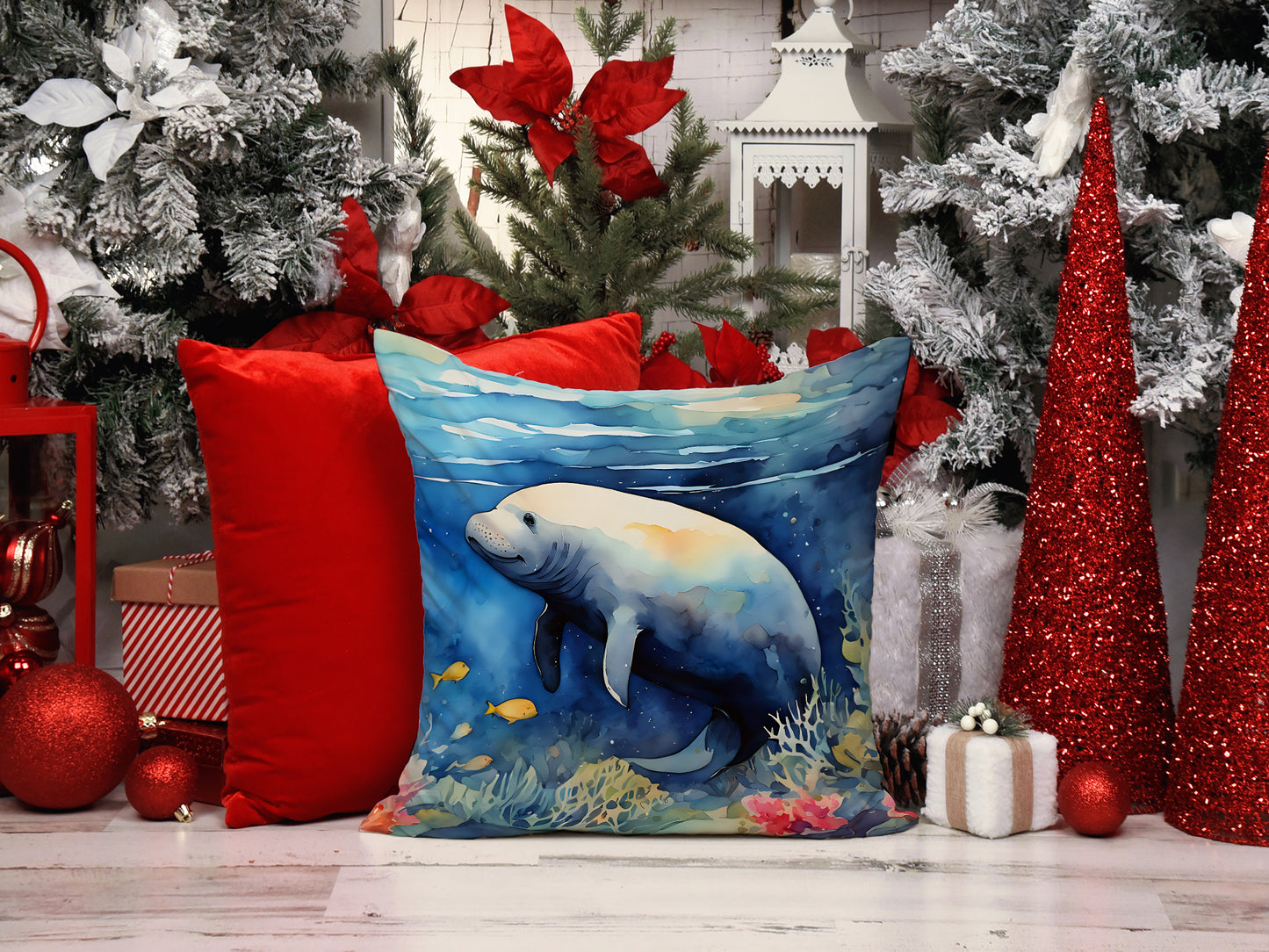 Manatee Throw Pillow