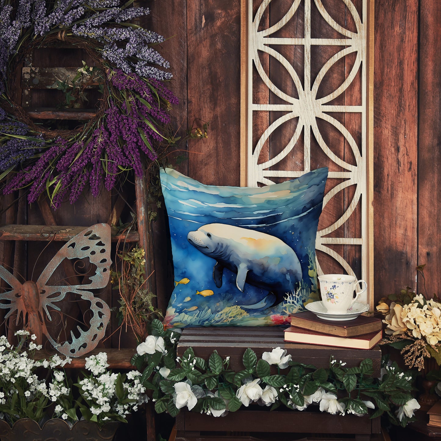 Manatee Throw Pillow