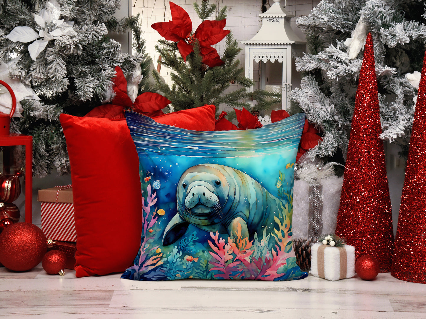 Manatee Throw Pillow