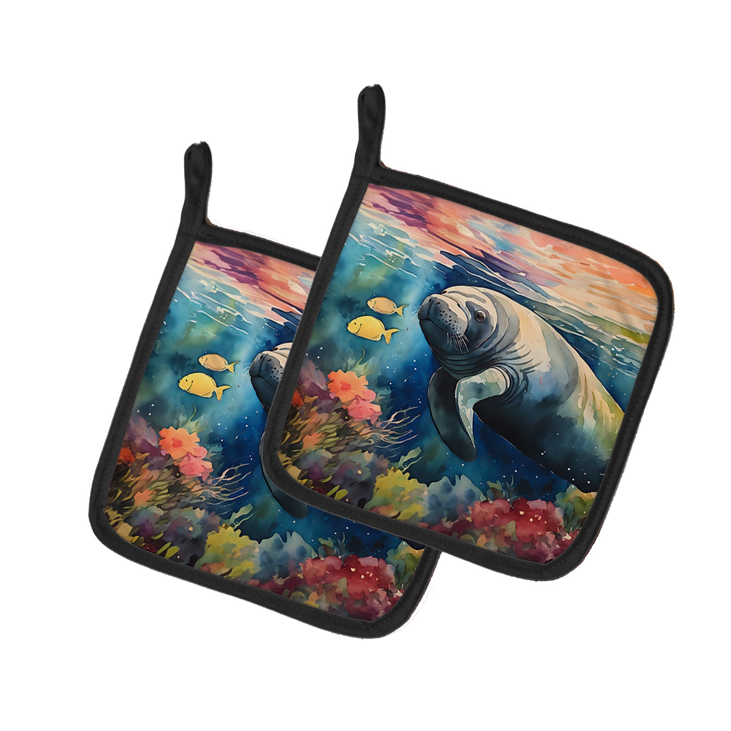 Buy this Manatee Pair of Pot Holders