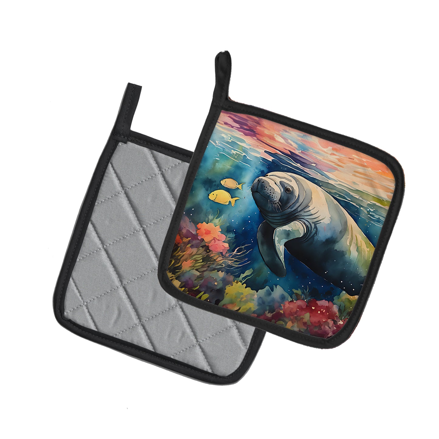 Manatee Pair of Pot Holders