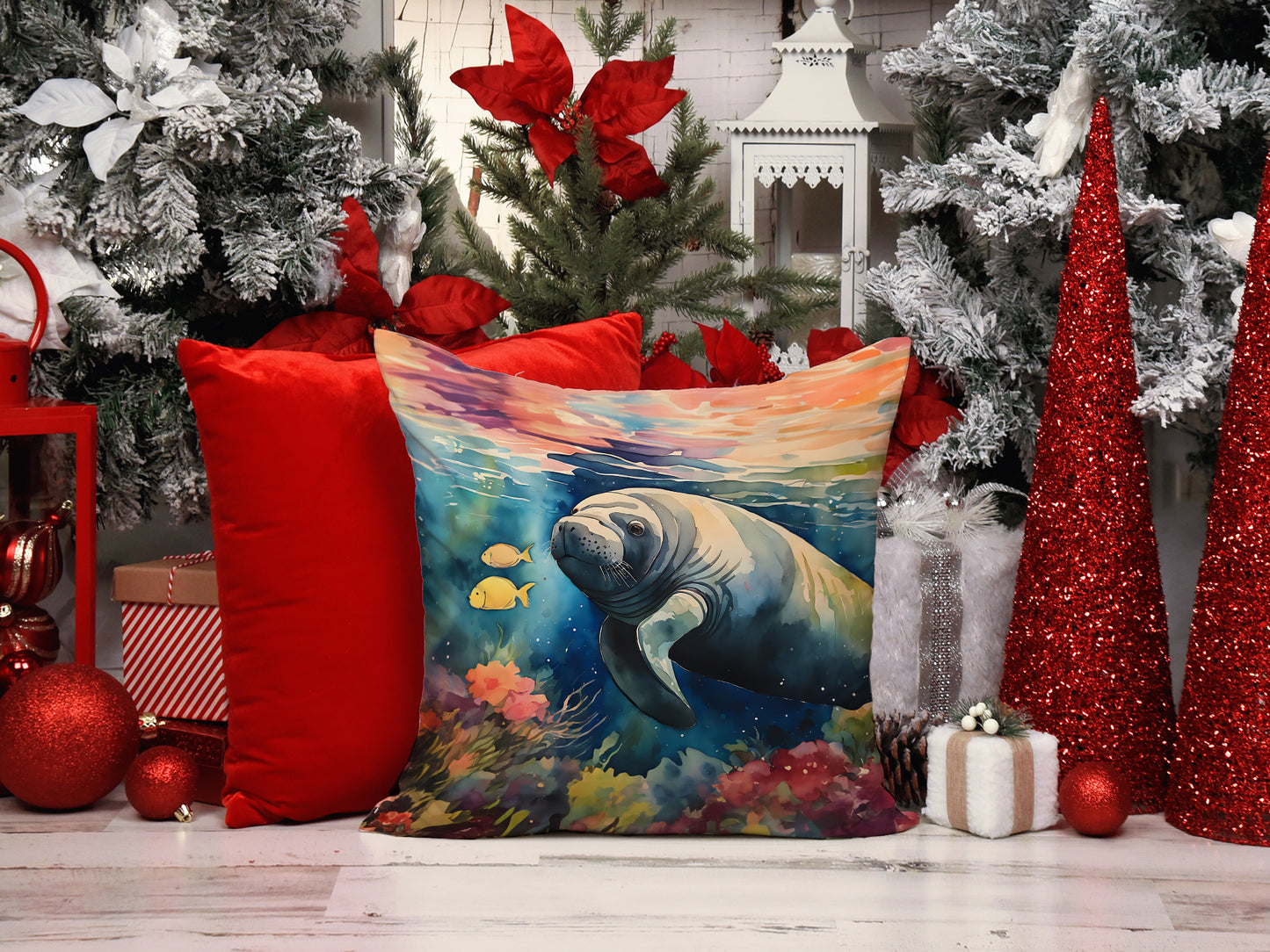 Manatee Throw Pillow