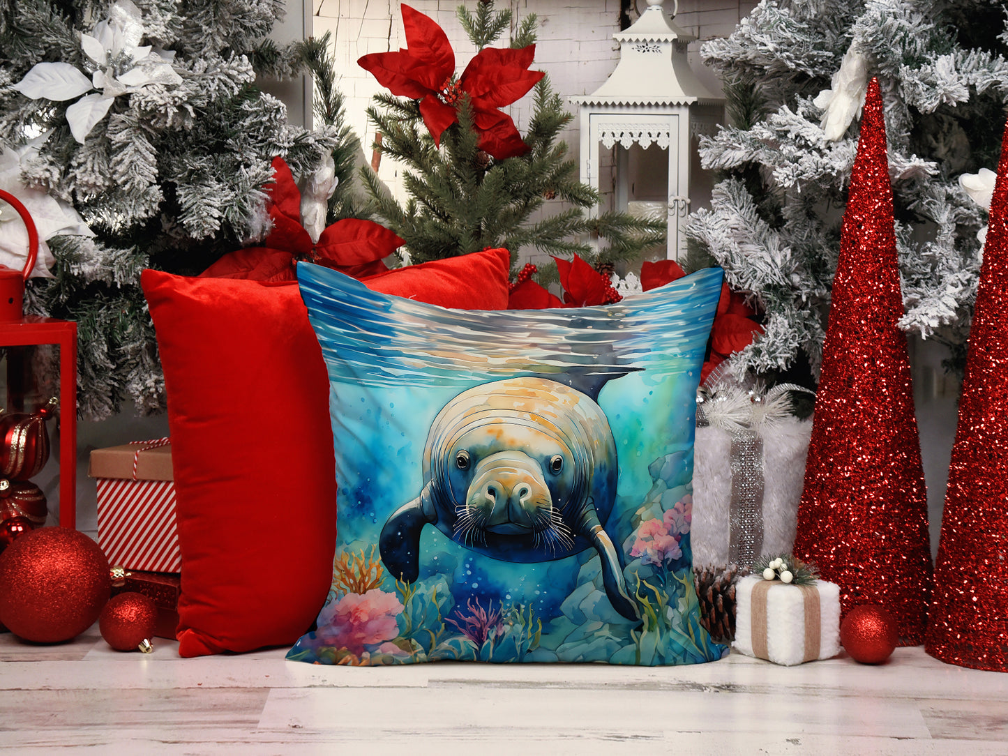 Manatee Throw Pillow