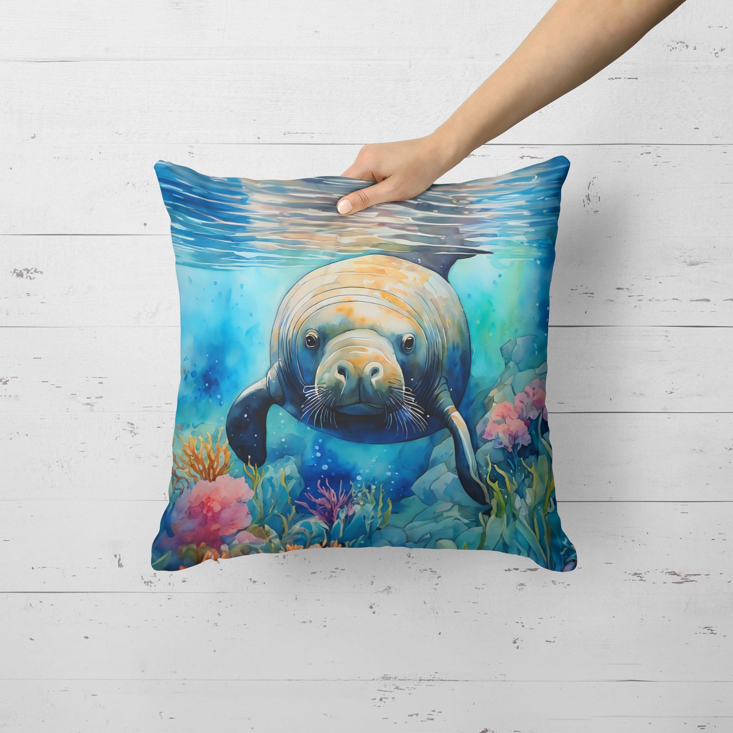 Manatee Throw Pillow