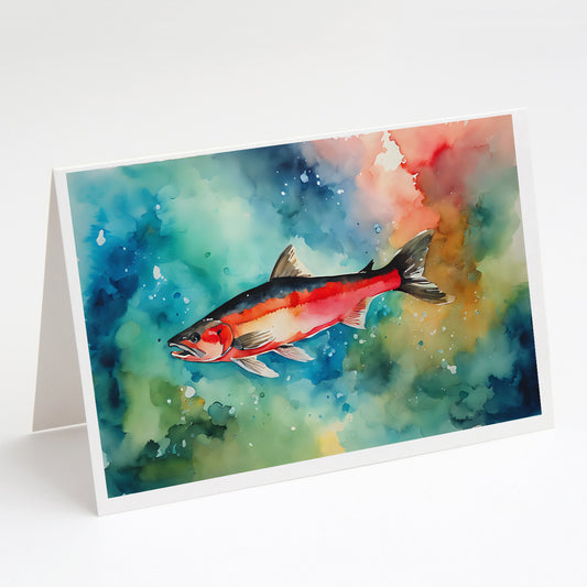 Buy this Salmon Greeting Cards Pack of 8