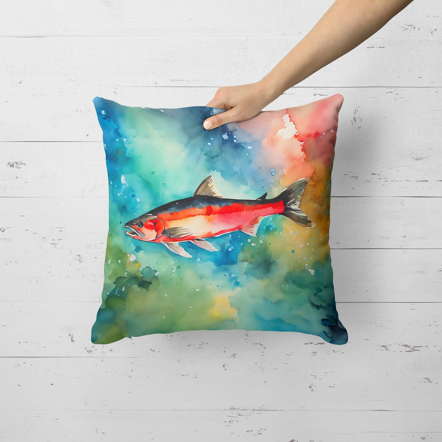 Salmon Throw Pillow