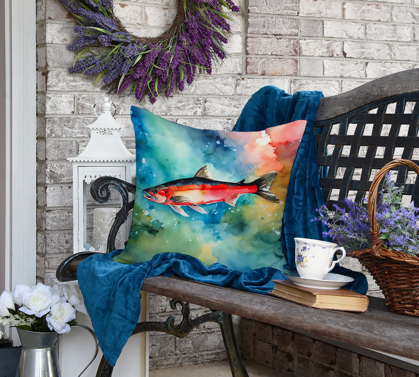 Salmon Throw Pillow