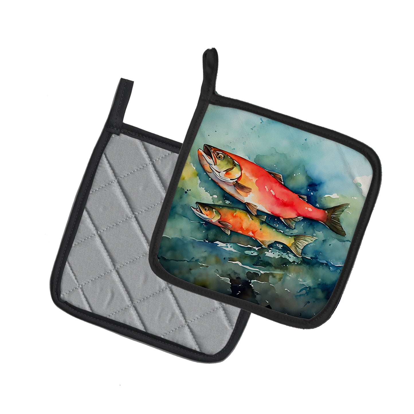 Salmon Pair of Pot Holders