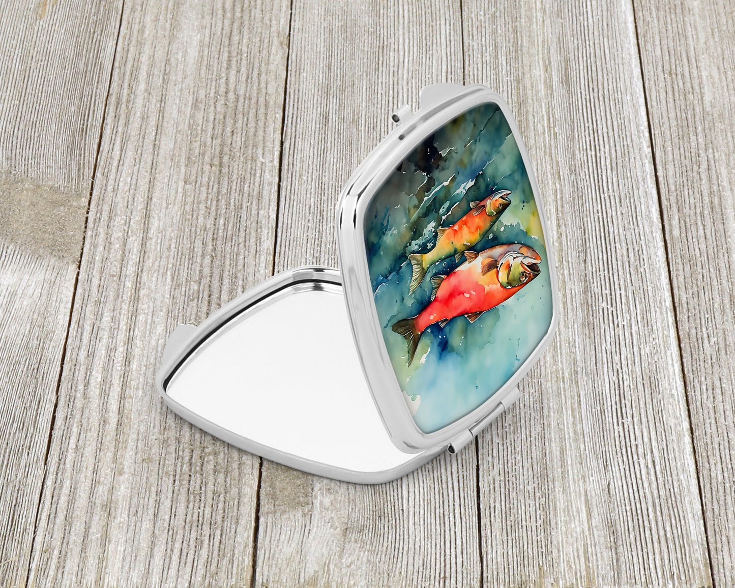 Salmon Compact Mirror