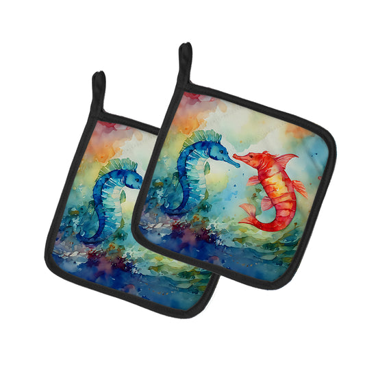 Buy this Seahorses Pair of Pot Holders