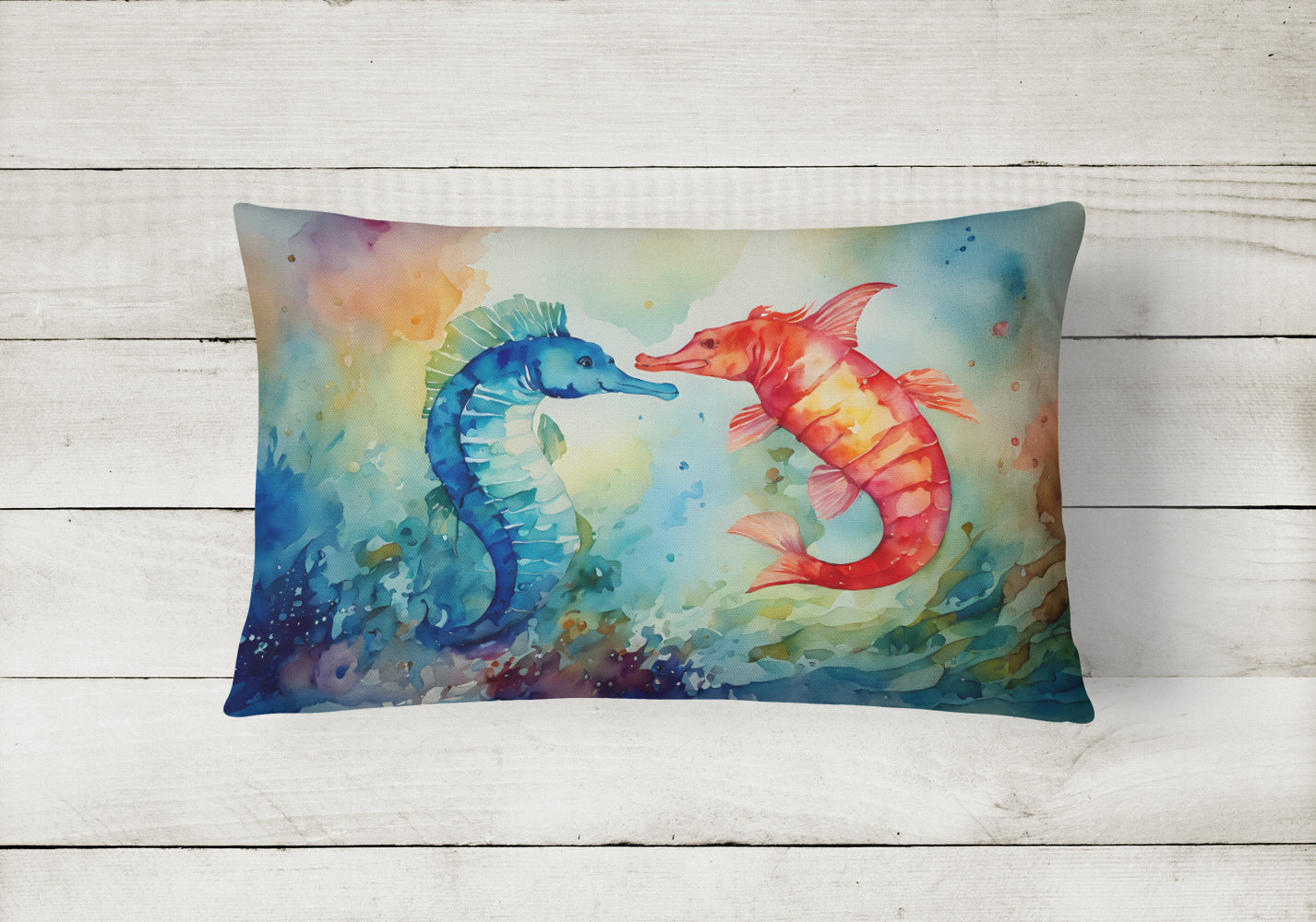 Seahorses Throw Pillow