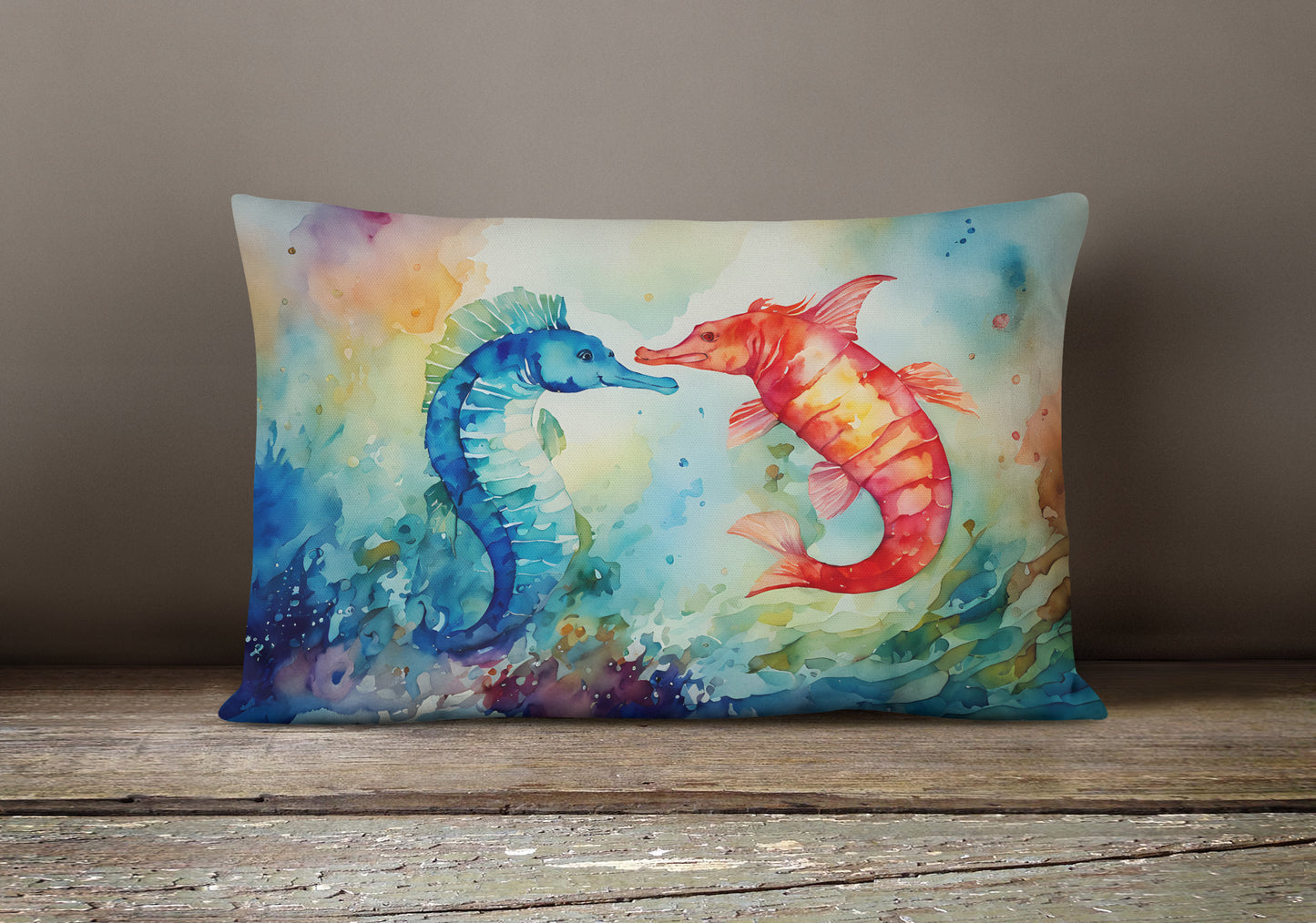 Seahorses Throw Pillow