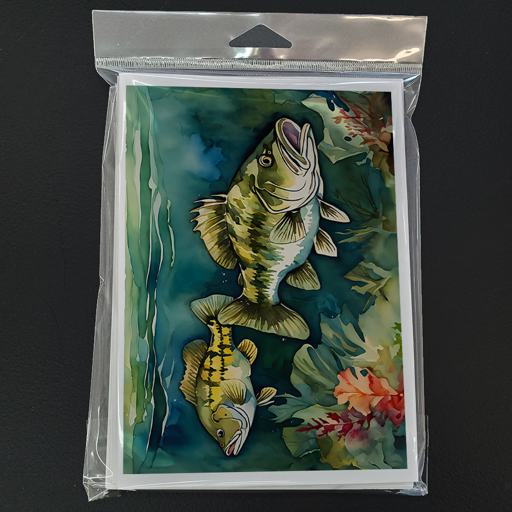 Smallmouth Bass Greeting Cards Pack of 8