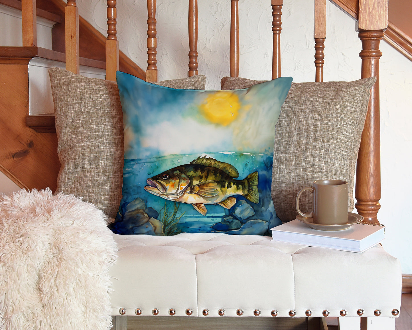 Smallmouth Bass Throw Pillow