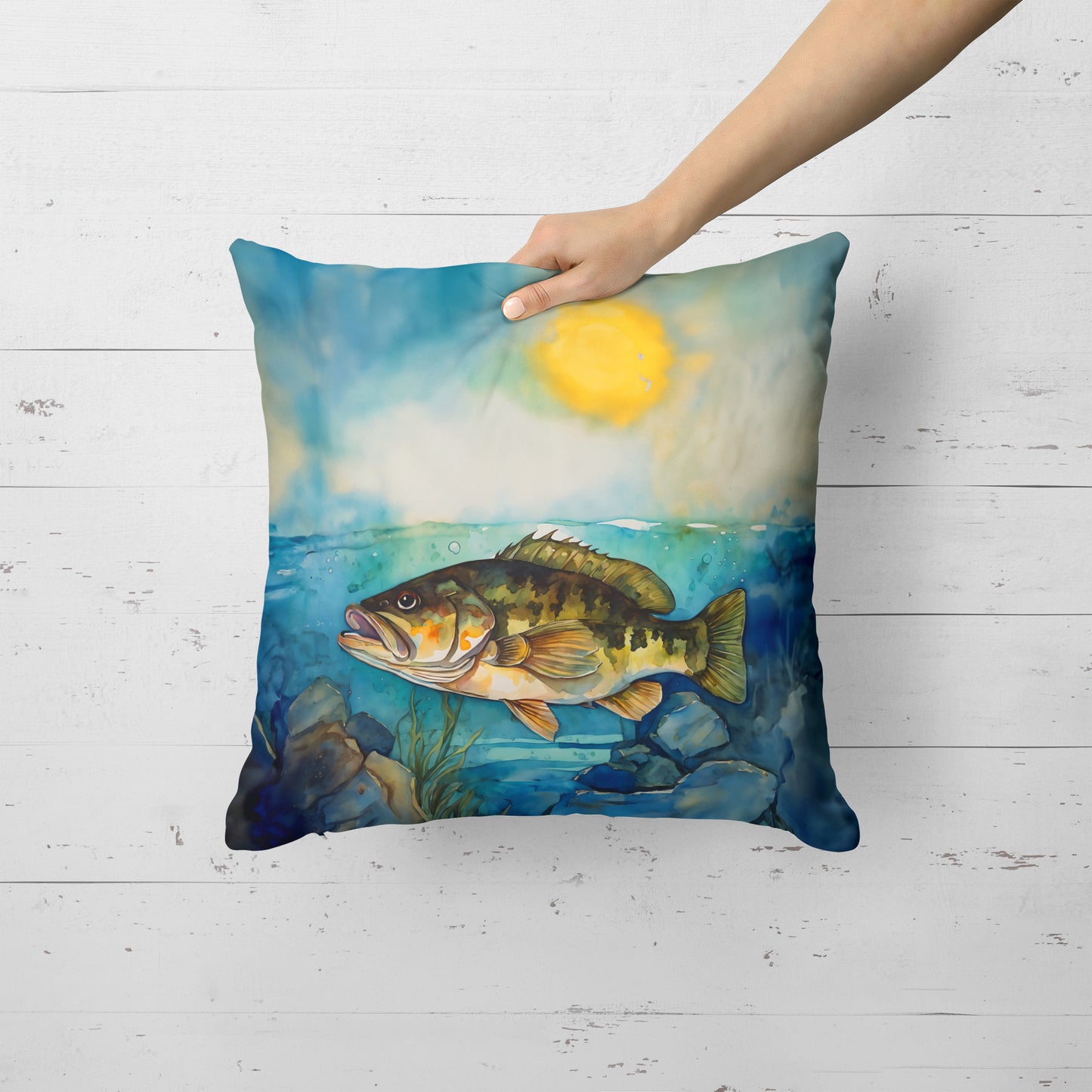 Smallmouth Bass Throw Pillow