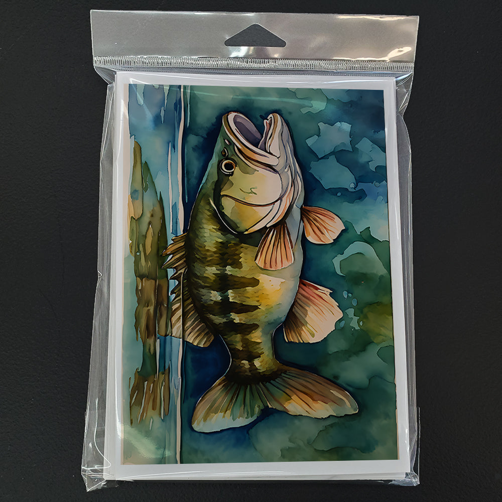 Smallmouth Bass Greeting Cards Pack of 8