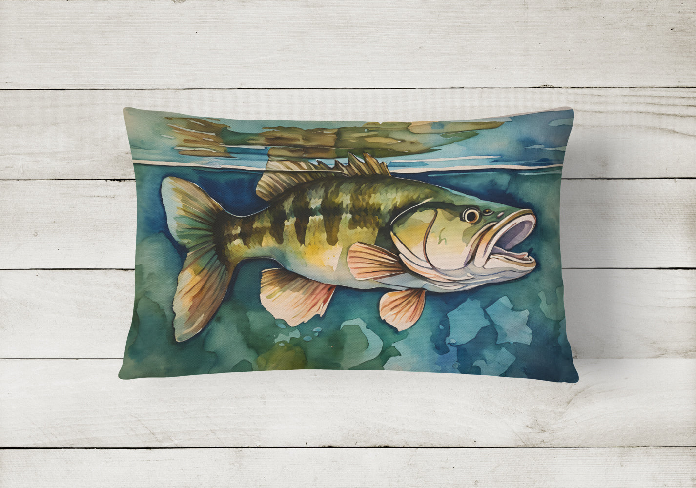 Smallmouth Bass Throw Pillow