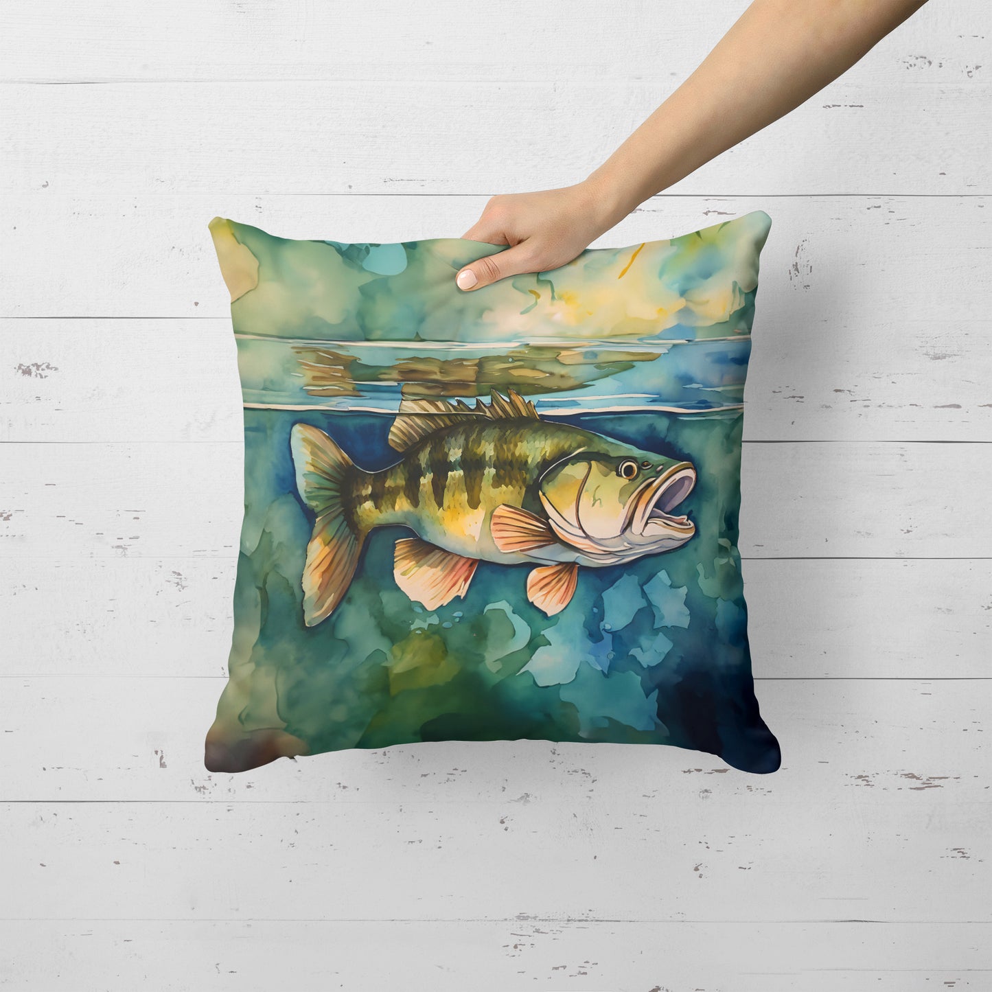 Smallmouth Bass Throw Pillow