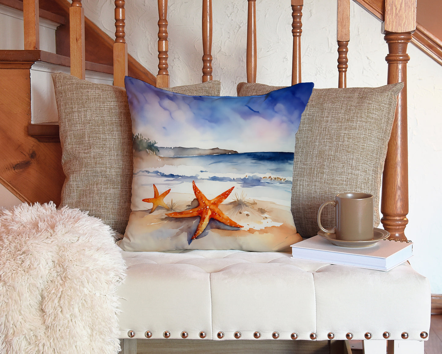 Starfish Throw Pillow