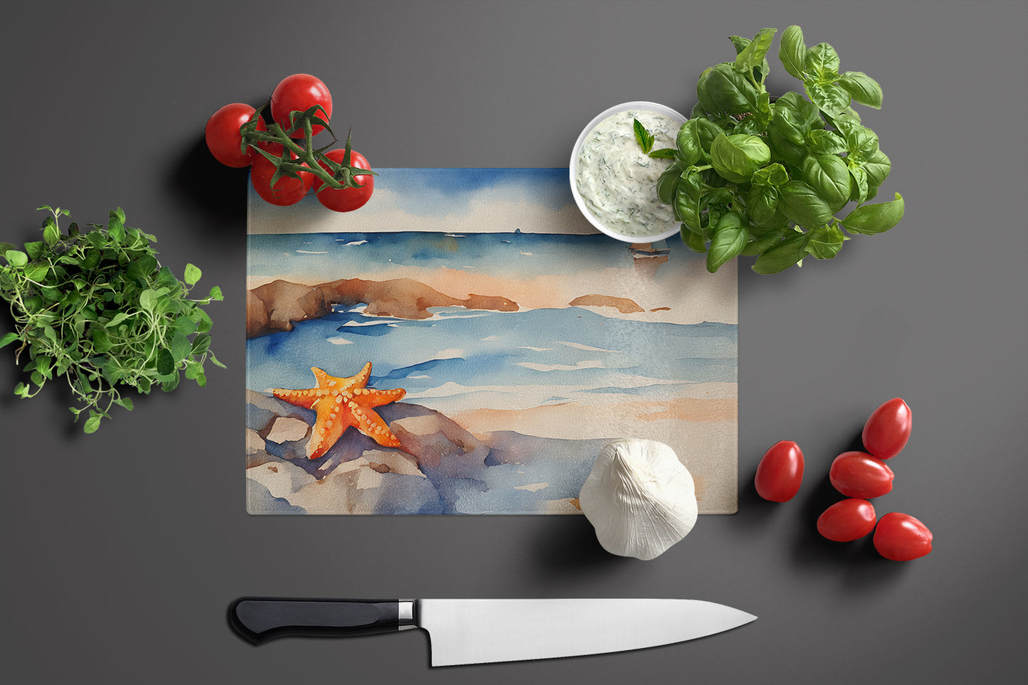 Starfish Glass Cutting Board