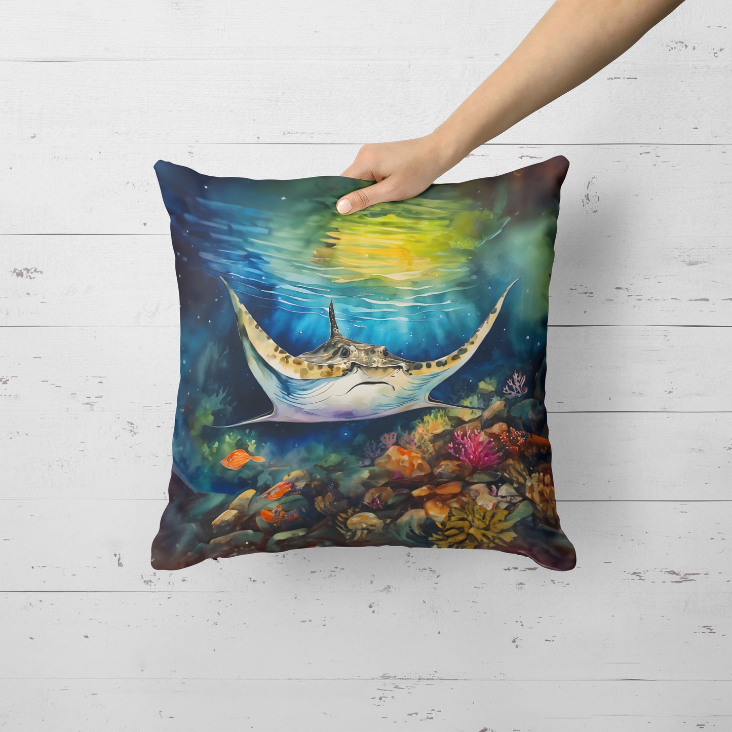 Sting Ray Throw Pillow