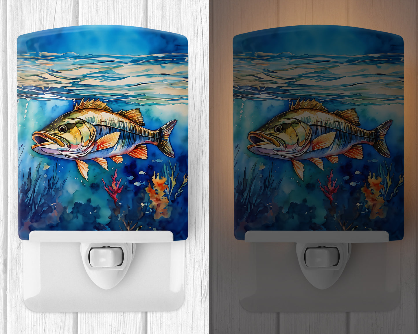 Striped Bass Ceramic Night Light