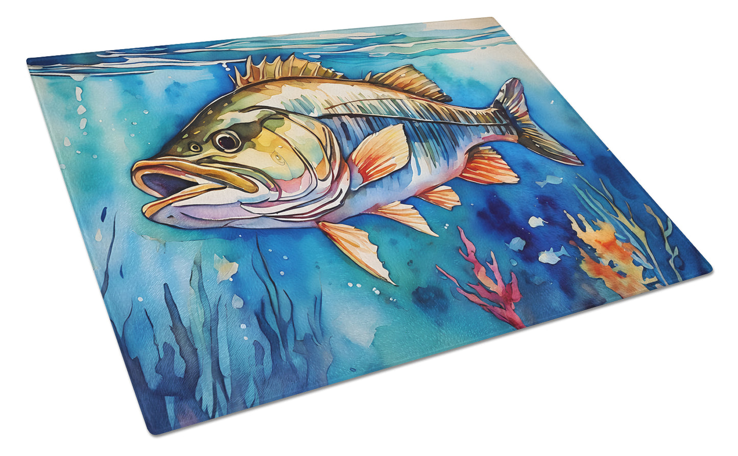 Buy this Striped Bass Glass Cutting Board