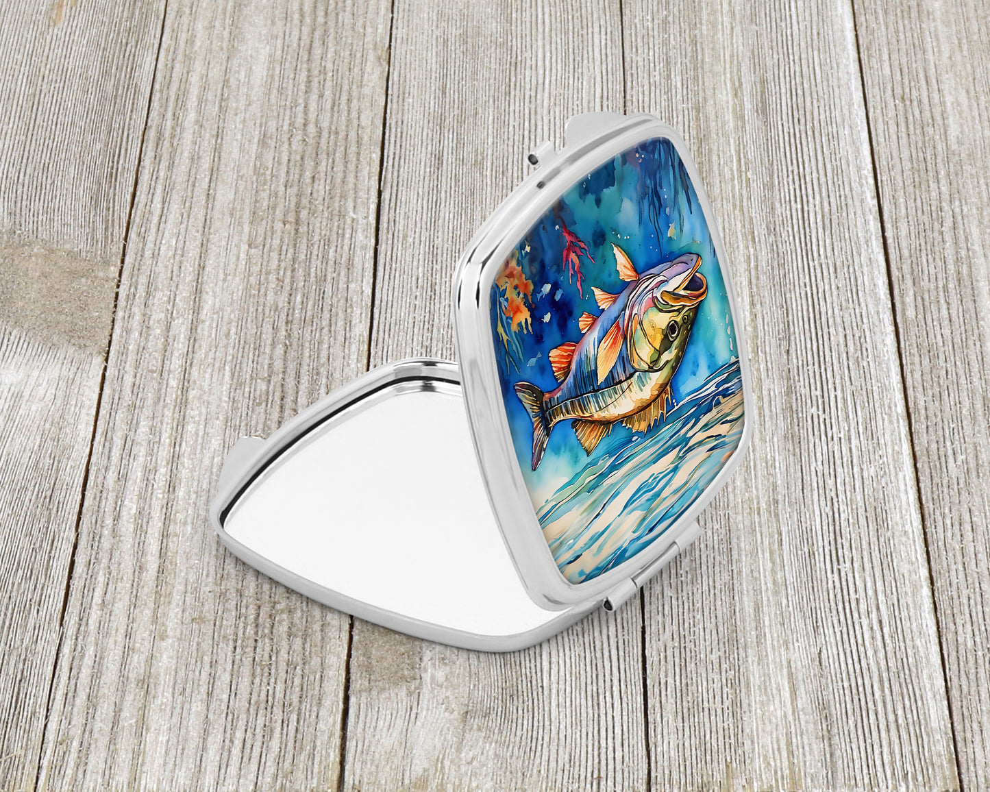 Striped Bass Compact Mirror