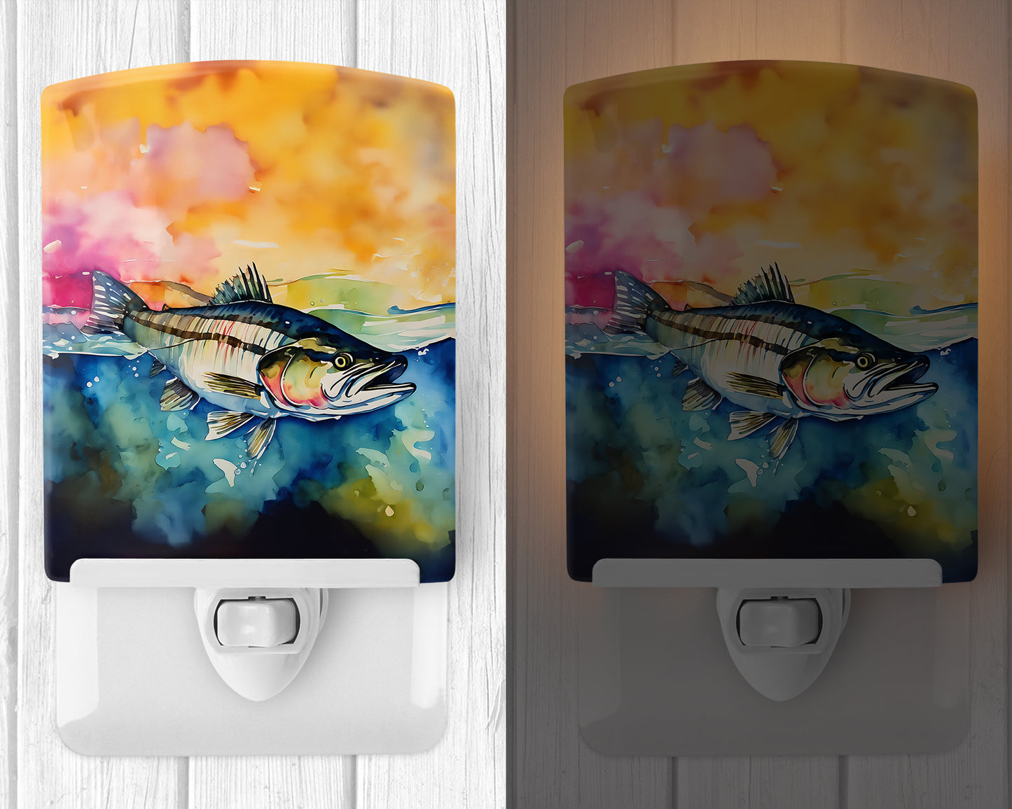 Striped Bass Ceramic Night Light