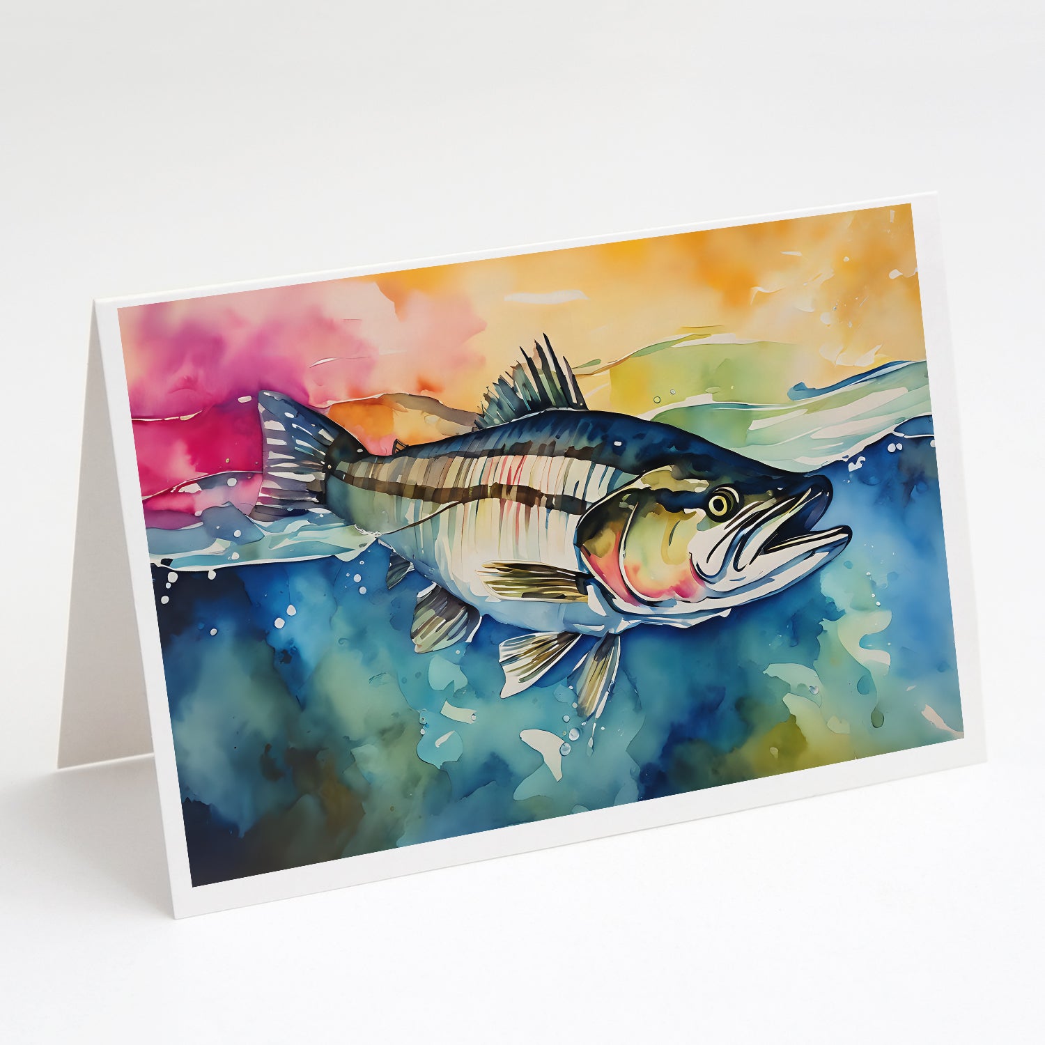 Buy this Striped Bass Greeting Cards Pack of 8