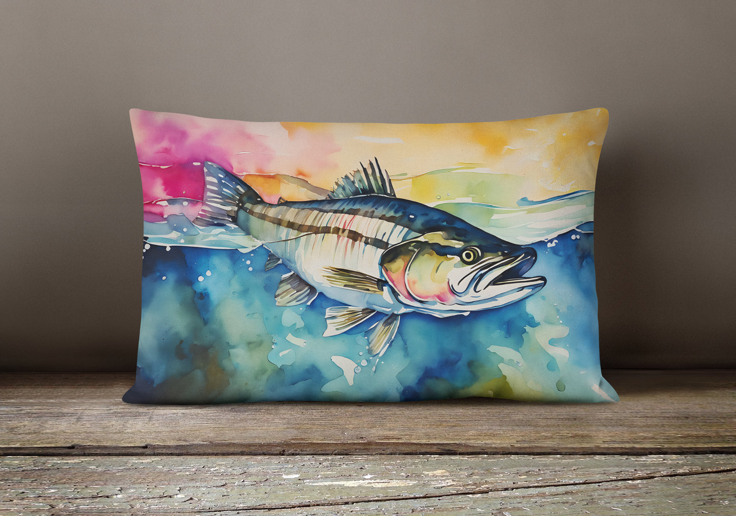 Striped Bass Throw Pillow