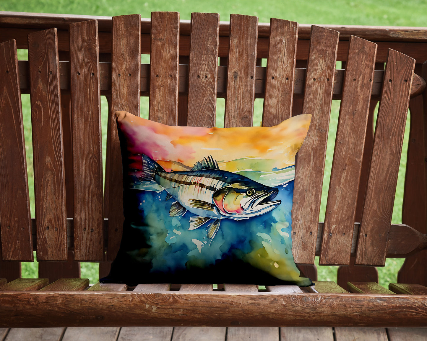 Striped Bass Throw Pillow