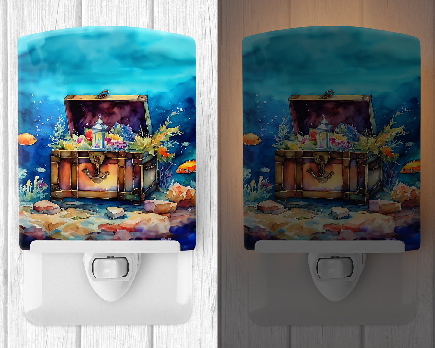 Treasure Chest Ceramic Night Light