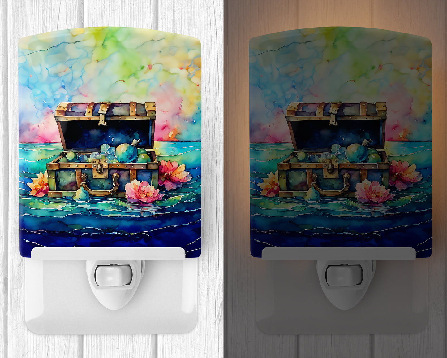 Treasure Chest Ceramic Night Light