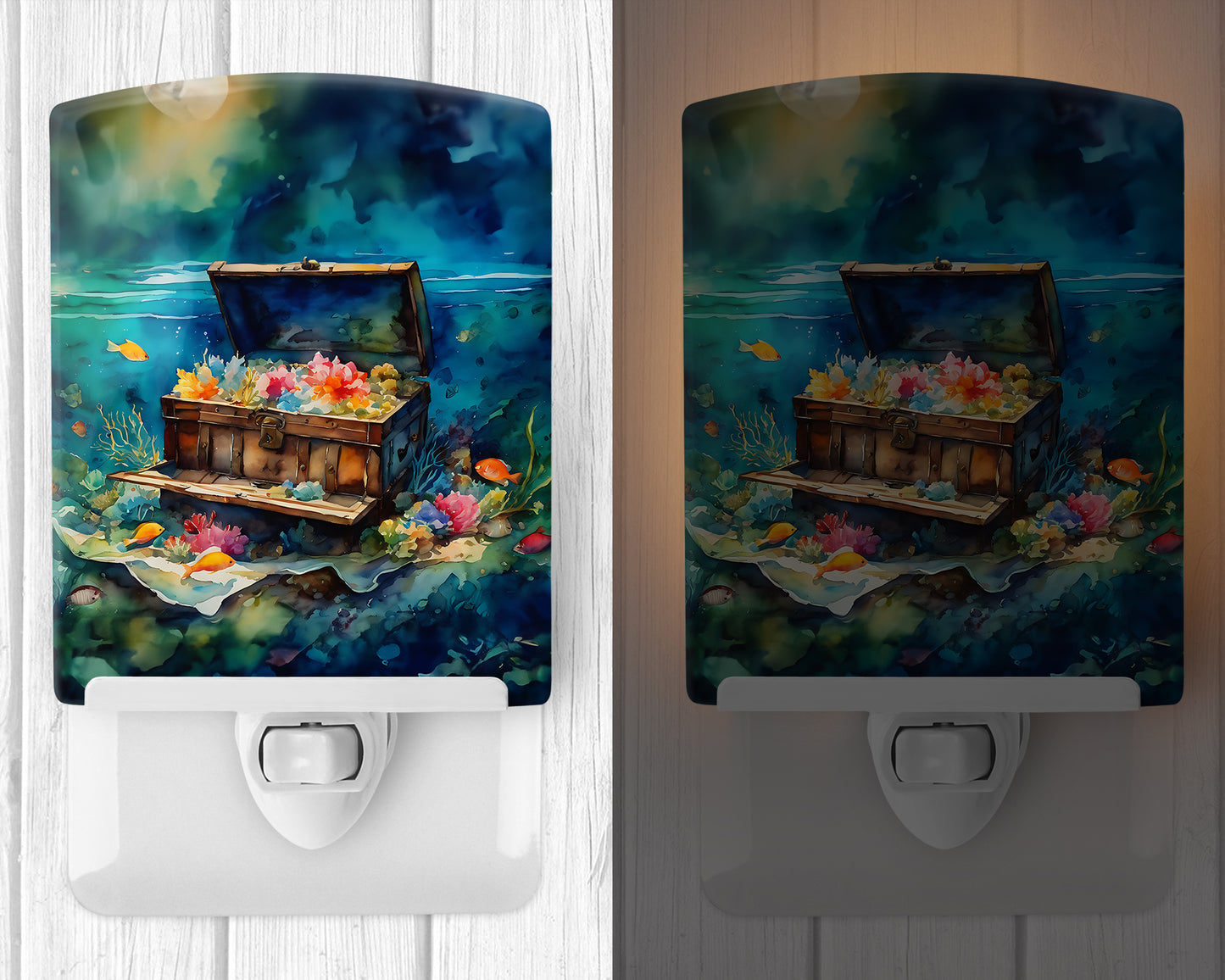 Treasure Chest Ceramic Night Light