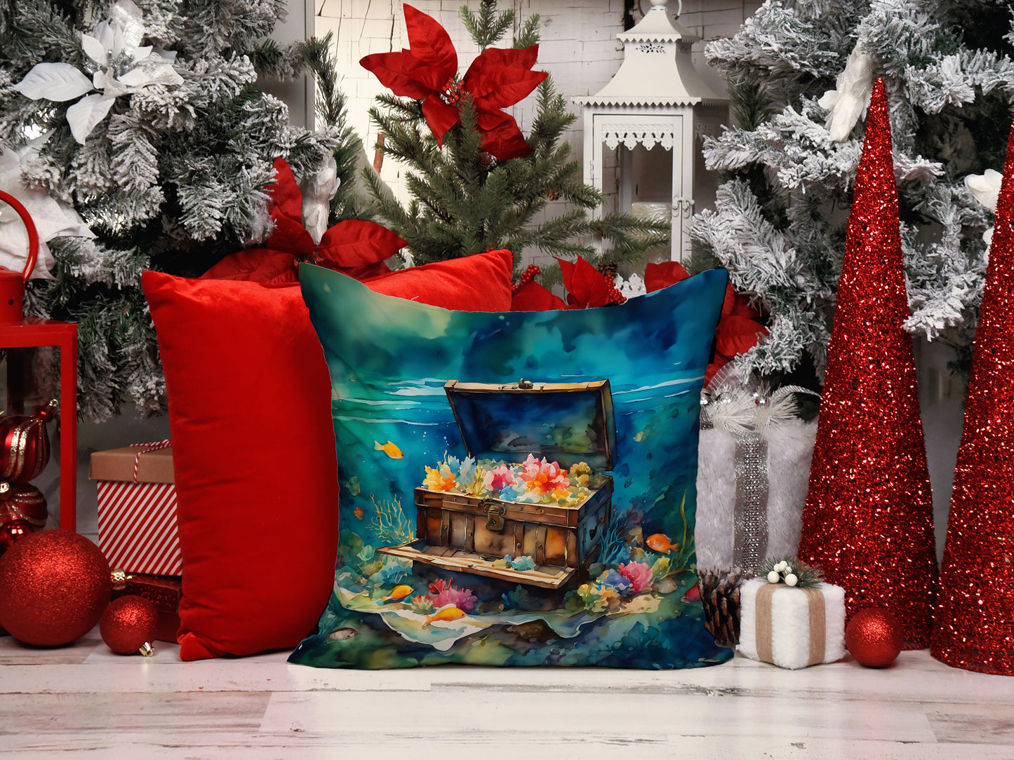 Treasure Chest Throw Pillow