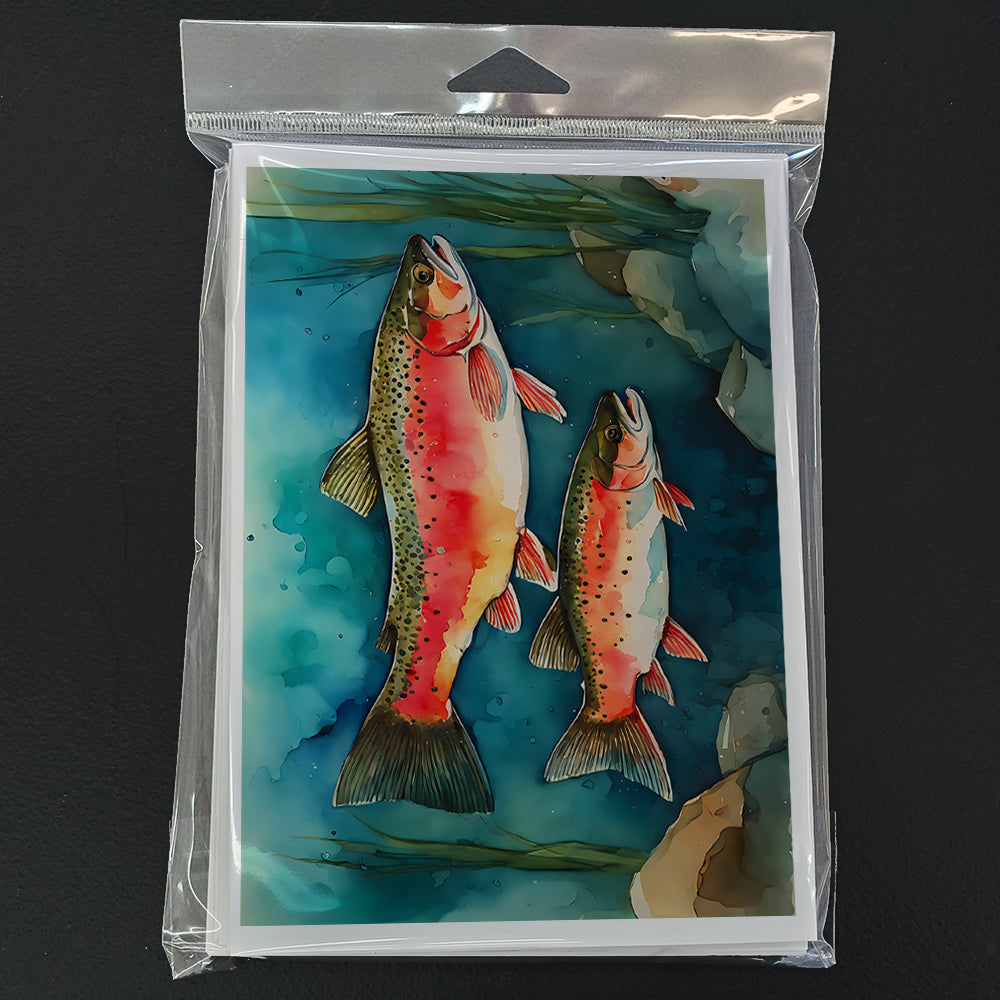 Trout Greeting Cards Pack of 8