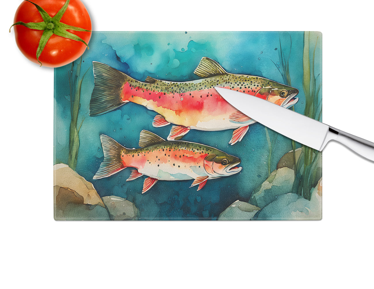 Trout Glass Cutting Board