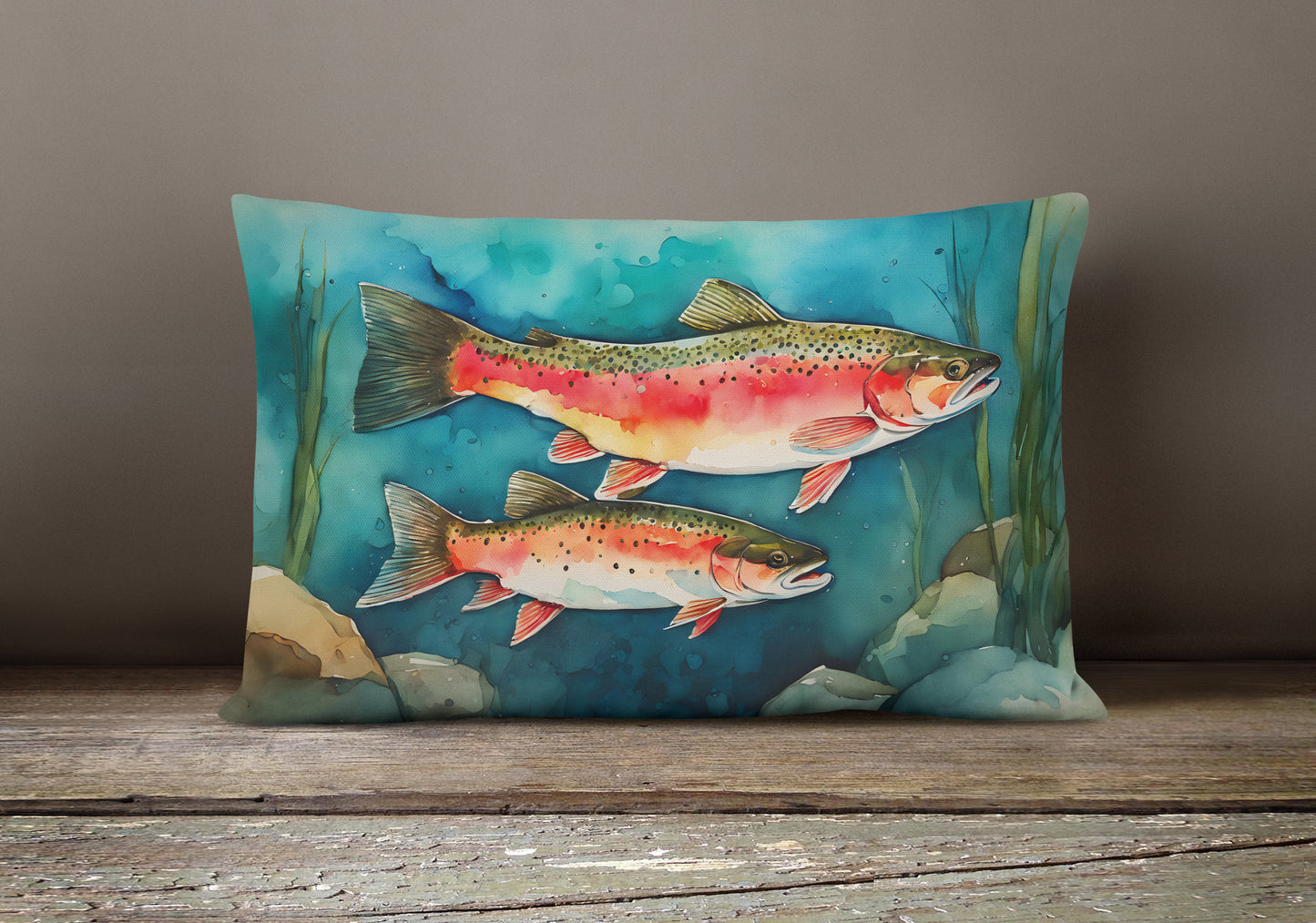 Trout Throw Pillow